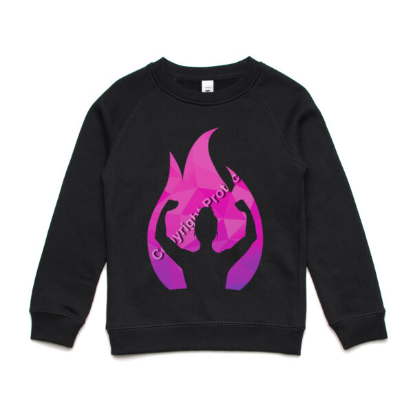 Woman on fire kids singlet Thumbnail