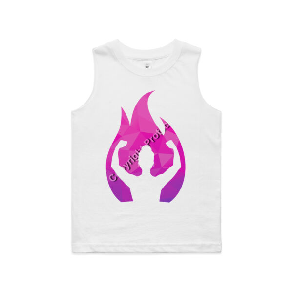 Woman on fire kids singlet Thumbnail